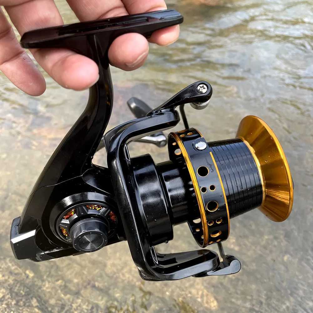 Big Fishing Reels 9000 10000 12000 Strong Drag Spinning Wheel 4.0 1 Long Casting Reel Sea Boat Trolling Accesorios Max Drag 30kgXJ241209