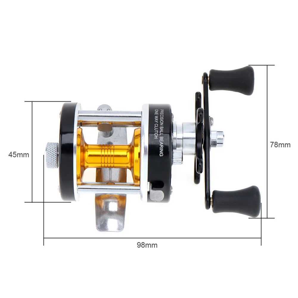 Sas Full Metal Drum Fishing Reel Gear Ratio 3.8 1 Black Right Hand Trolling Wheel Casting Sea Fishing ReelXJ241209