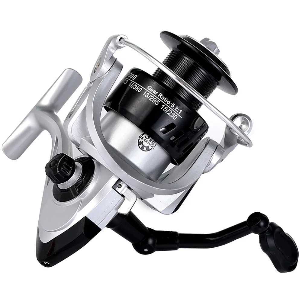 10kg Max Spinning Fishing Reel 13BB Ball Bearings 5.2 1 Gear Ratio Fishing Reel 2000-7000 for Perch Bass and Pike For All WaterXJ241209