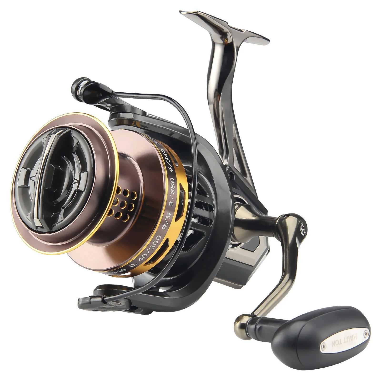 HAUT TON 8000/10000/12000 BIG GAME 5.1 1/4.1 1Surf Spinning Fishing Reel20KG Drag Power. lash-Free BearingsMetal ReelXJ241209
