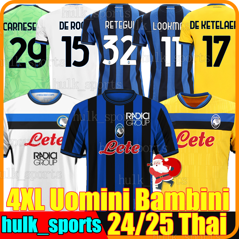 4XL 24/25 Atalanta RETEGUI Soccer Jerseys 2024 Winners LOOKMAN DE KETELAERE ROON SAMARDZIC PASALIC ZAPPACOSTA EDERSON CARNESECCHI men kids kits sets football shirt
