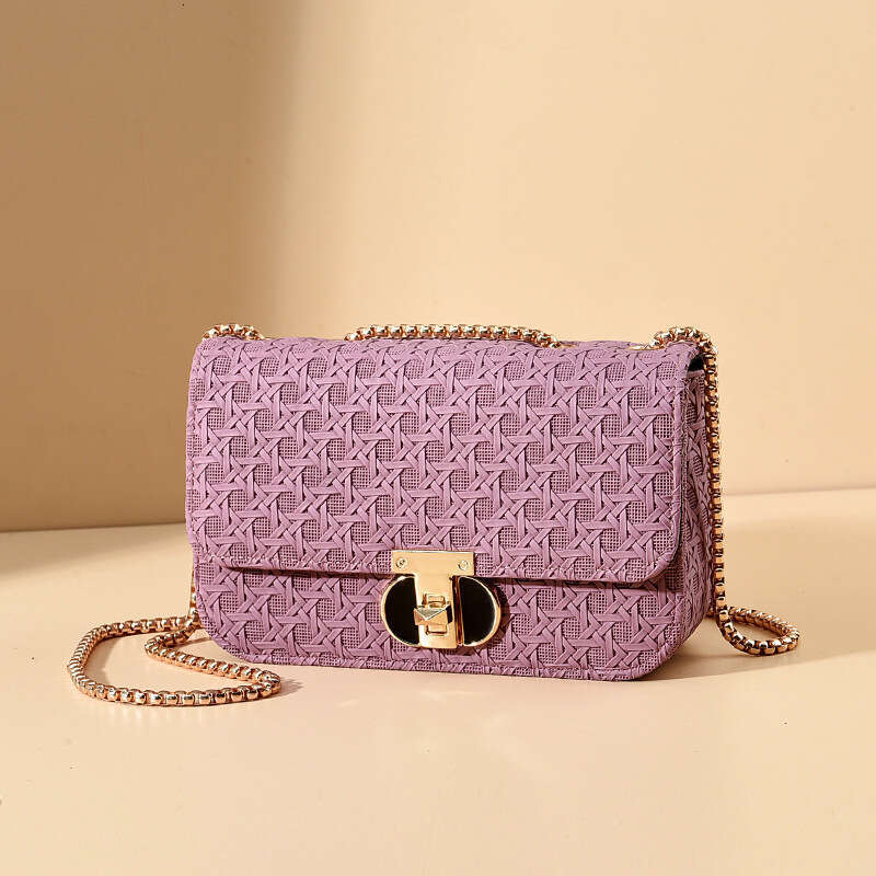 Specialized for women 2024 new woven fashion chain single shoulder armpit versatile crossbody small square bag