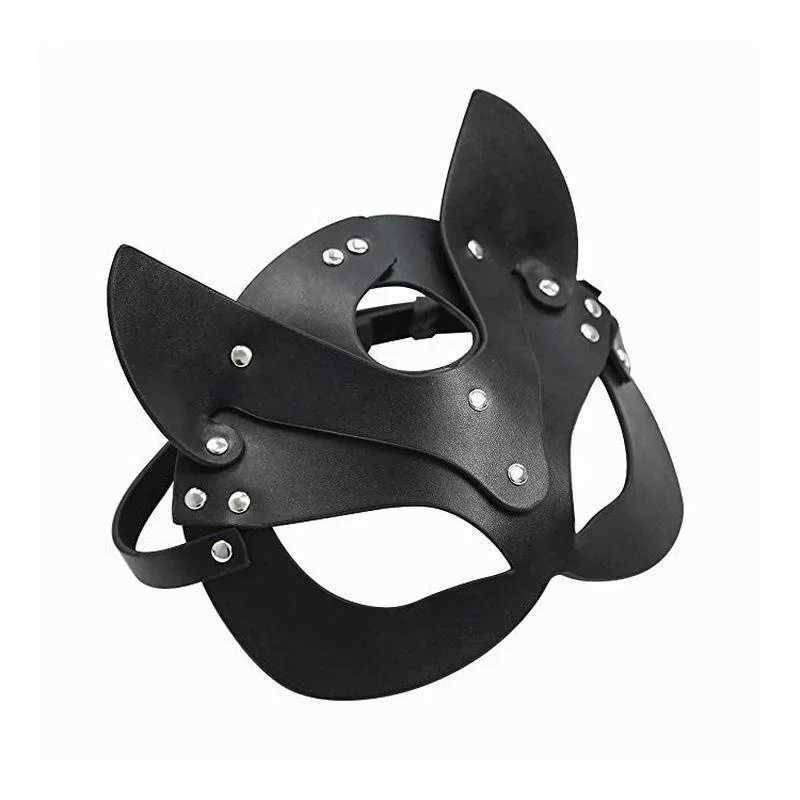 3pcsLeather Mask Cat Face Mask Party Princess Party Prom Mask Half Face Catwoman MaskXJ241209