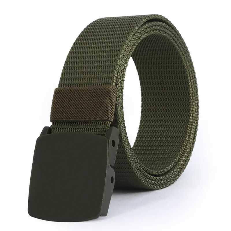 Authentic tactical belt quick release outdoor military belt soft genuine nylon sports accessories mens and cultural army green belt X241209