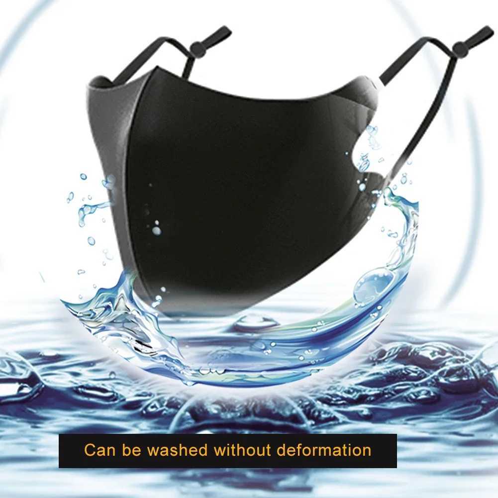 3Pcs Windproof Reusable Washable Mouth-muffle Anti Pollution Face Masks Fashion Face Mouth Mask Summer Ice Silk Cotton Dust MaskXJ241209