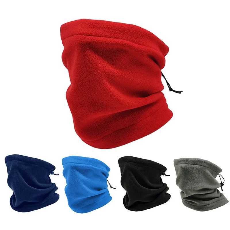 1 Pcs Winter Adults Drawstring Fleece Neck Sleeve Scarf Men Women Windproof Tube Scarves Face Snowboard Ski Cycling ScarvesXJ241209