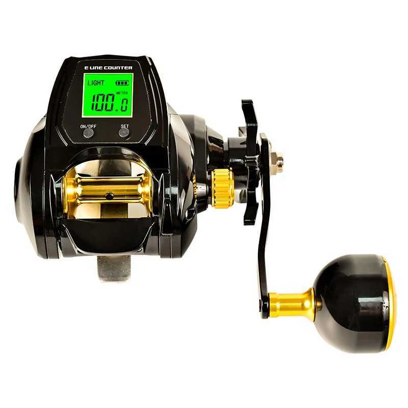 Aluminum Alloy Surf Fishing Reel with Ectronic 6.3 1 High Speed Ratio Powerful 12kg Drag Digital DisplayXJ241209