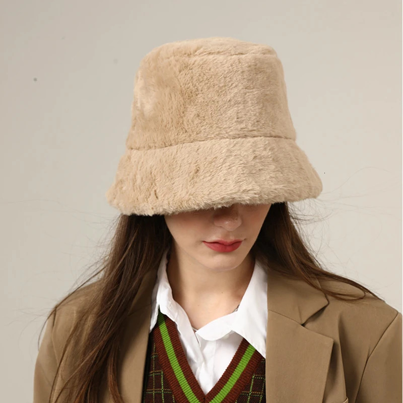Home>Products>Fashion Rabbit Fur Bucket Hat>Womens Solid Color Fishermans Hat>Winter Womens Fishing Hat>Warm Panama Hat 241205