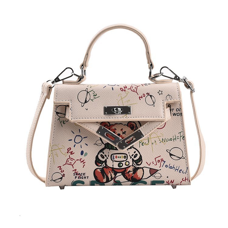 New Trendy Small Square Bag The Real Designer Khaki Women's Handbag 2025 New Slanted Shoulder Fashionable Bag