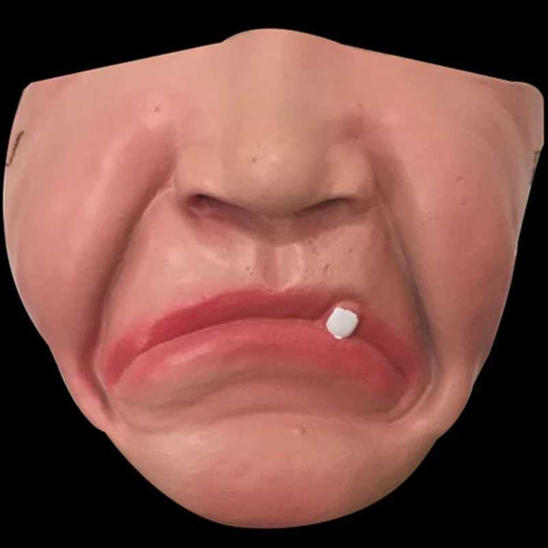 3pcsCreative Adult Clown Latex Cosplay Props Humorous Elastic Band Half Face Party Masks Funny Halloween Horrible Mask Party Props XJ241209