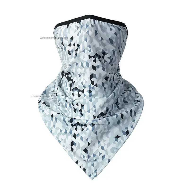 3pcsSun Protection Mask Balaclava Bicycle Motorcycle Face Cover Mask Men Ice Silk Cycling Spring Summer Triangular Hanging Ear MaskXJ241209