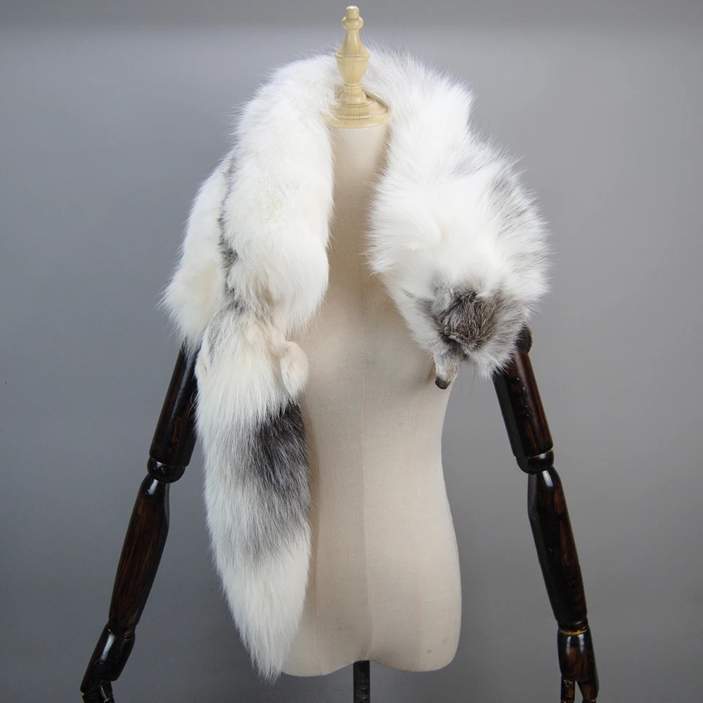 Natural One-Piece Fox Fur Collar Warm Soft Real Fox Fur Scarf Fashion Party Women Real Winter Fox Fur Scarves 241209