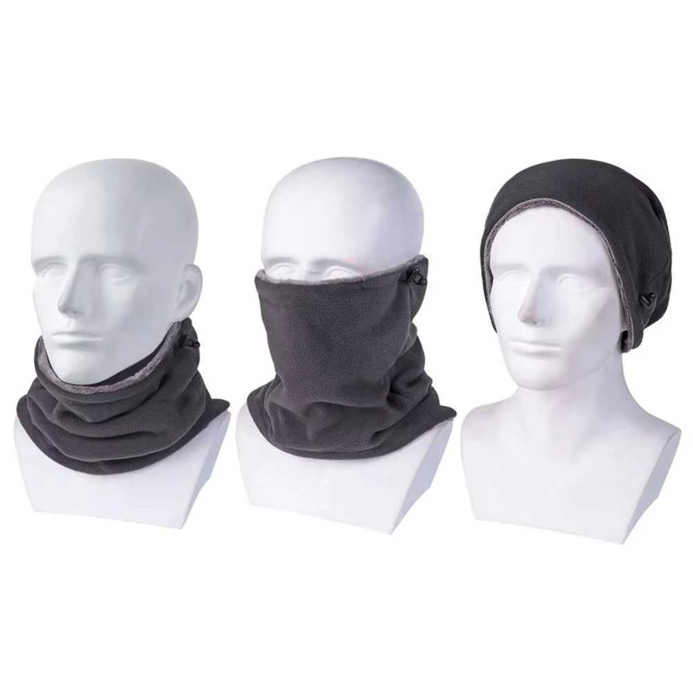 3pcsSoft Polar Fleece Neck Warmer Fishing Skating Running Sport Face Mask Outdoor Winter Camping Hiking Hat Warm Cycling ScarfXJ241209