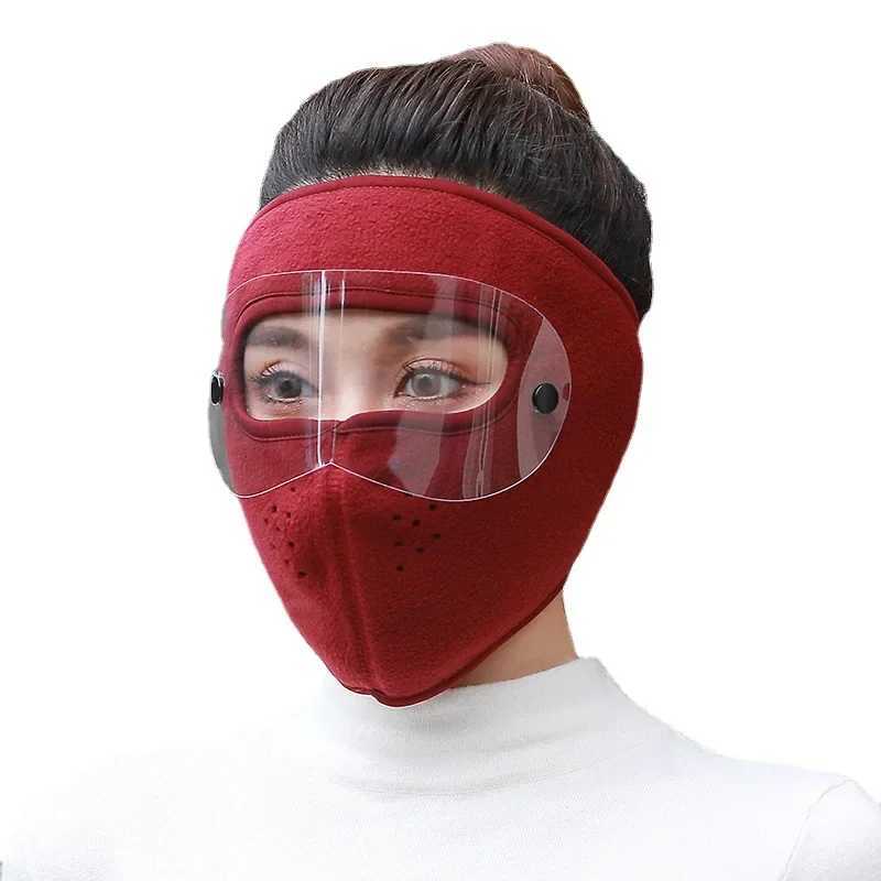 3pcsWindproof Mask Polar Fleece Anti-fogging Warm Goggles Outdoor Riding Mask Winter Breathable Fleece Cover Cycling MaskXJ241209