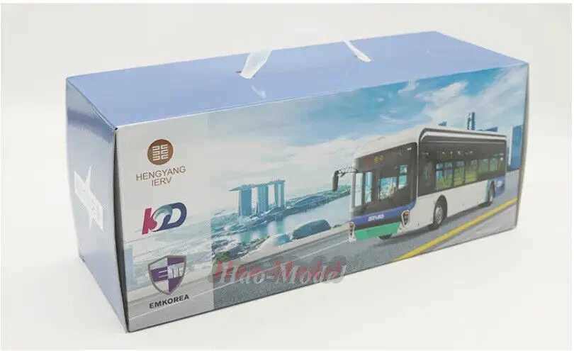 1/42 Used for HTK6111GBEV Pure Electric Bus Model Alloy Die Casting Simulation Childrens Toy Boy Birthday Gift Amateur Display Series X241209