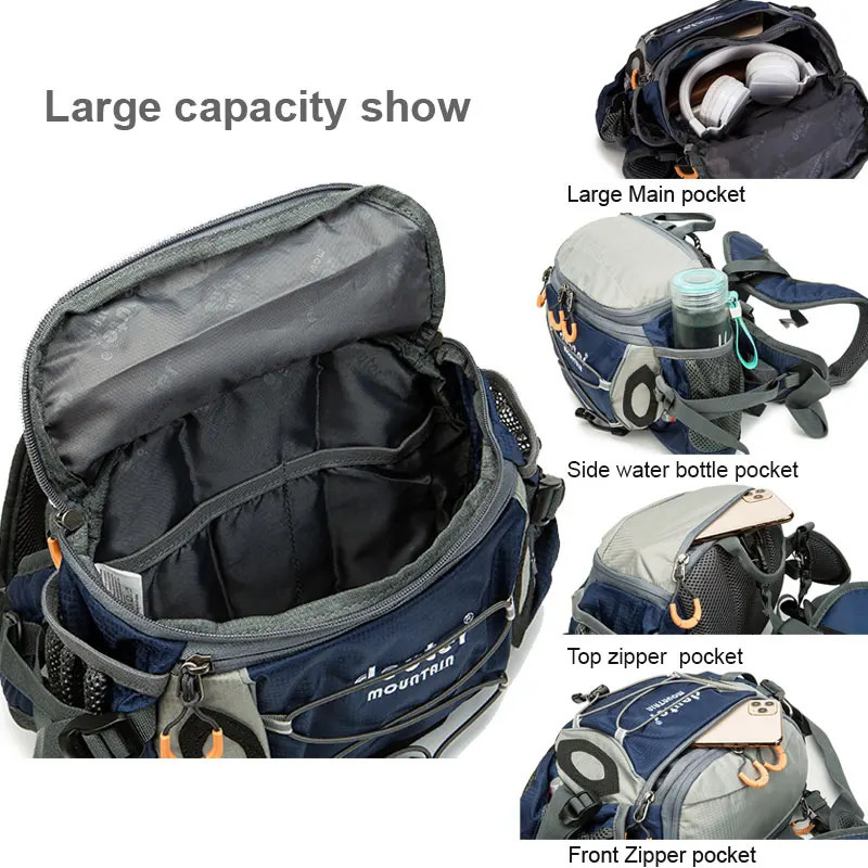 Outdoor Sports Waist Bag Cycling Camping Climbing Mens Backpack Hiking Shoulder Running Water Bottle Bicycle Fanny Pack Fishing 241209