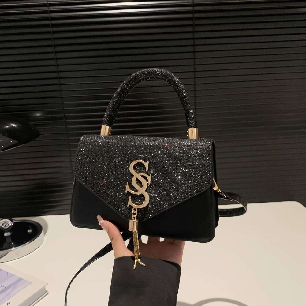 2024 Summer New Small Square Women's Fashion Trend Letter Simple and Versatile Handbag Single Shoulder Crossbody Bag