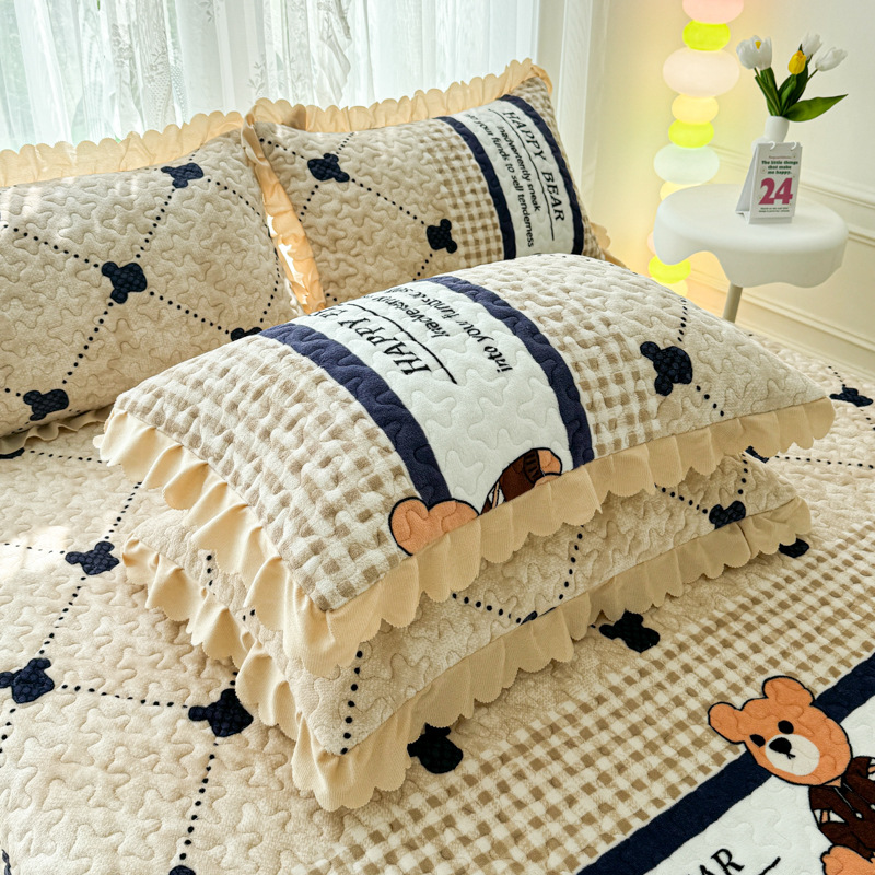 Autumn and Winter Thickened Milk Fluff Edge Duvet Cover
