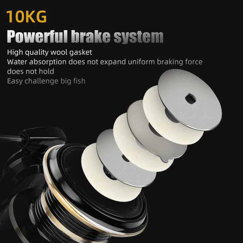 Spinning Reel Max Drag 8KG for Fishing AC3000 4000 5000 Reel Metal Spool Hand Sea Jig Carp Reel Fishing Coil WheelXJ241209