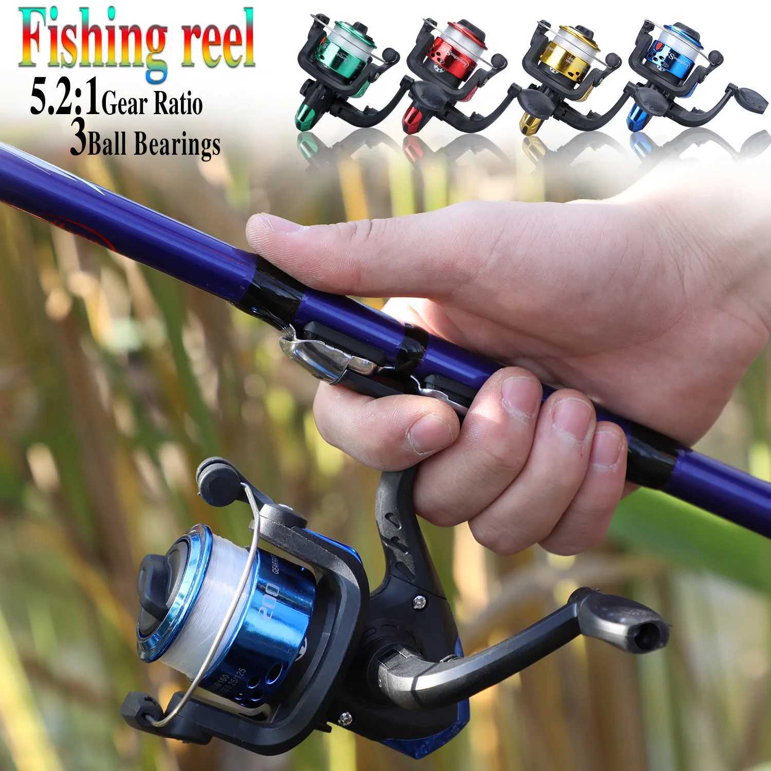 Sougayilang Mini Spinning Reel High Speed 5.2 1 Strong Gear Ratio ft / Right Interchangeab Lure Ice Fish Reel Novice ScrollXJ241209