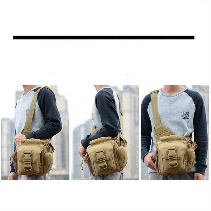 Outdoor Tactical Backpack Saddle Bag Single Shoulder Straddle Bag Outdoor Travel Tactical Fanny Pack for Cycling Pography 241209