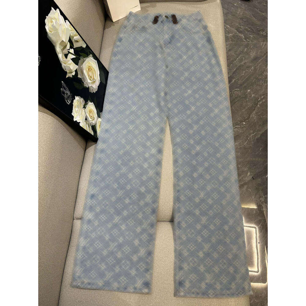 designer jeans women brand clothing womens spring trousers fashion letter logo ladies denim pants high-quality classic girl Straight pants Dec 07 A33