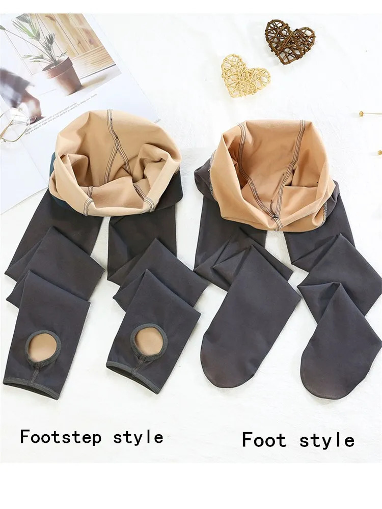 YRRETY Womens Winter Warm Leg High Waist Ultra Thin Skin Transparent Elastic Velvet Lined Black Tight Pants Straight 241206