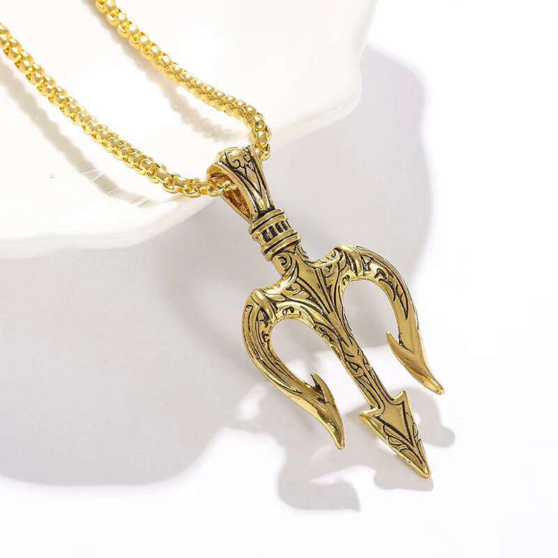 Personalized Fashion New Simple Hip Hop Sea God Trident Necklace Hot Selg Jewelry Pendant