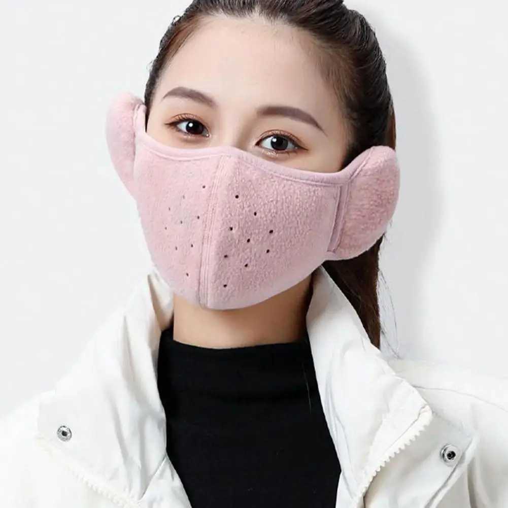 3pcsWinter Warm Face Mask With Earmuffs Motorcycle Cycling Ski Mask Women Men Hiking Riding Masks Sports Thermal Headwear WindproofXJ241209