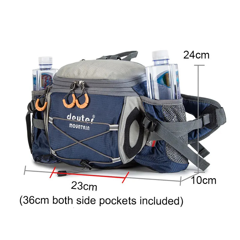 Outdoor Sports Waist Bag Cycling Camping Climbing Mens Backpack Hiking Shoulder Running Water Bottle Bicycle Fanny Pack Fishing 241209