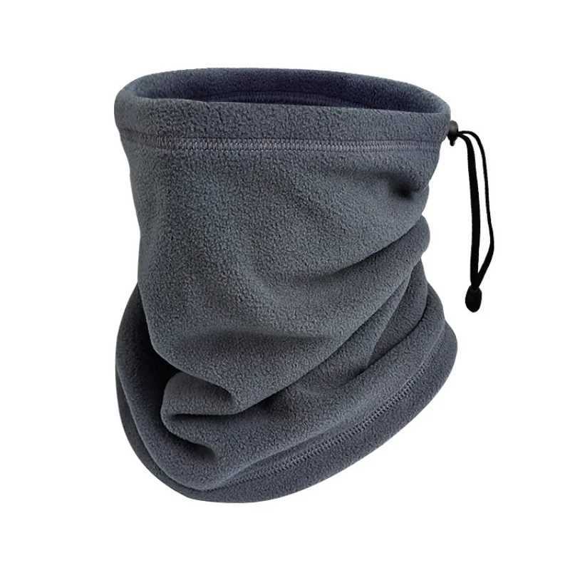 3pcsPolar Fleece Solid Color Drawstring Keep Warm Men Scarf Autumn Winter Outdoor Ride Unisex Neckerchief Face MaskXJ241209