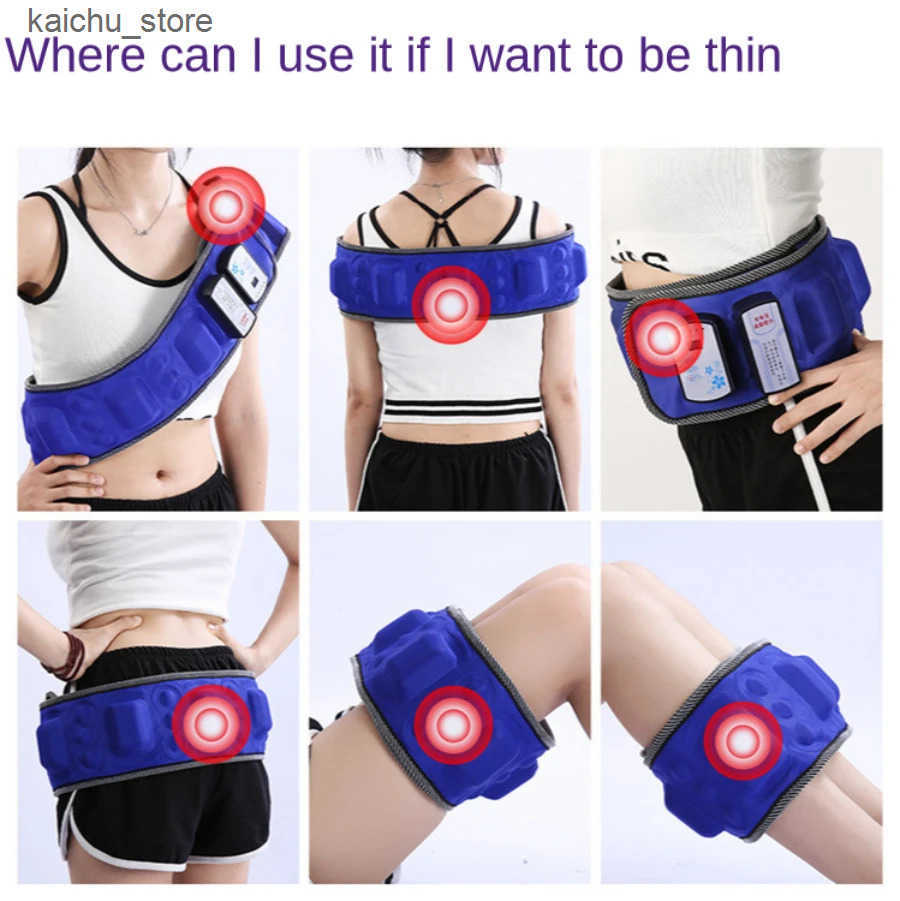 Electric massagers 7 Motors X7 USB Rechargeable Slimming Belt Gym Massage Electric Vibrating Waist Exercise Leg Belly Fat Burning Abdomen Massager J24