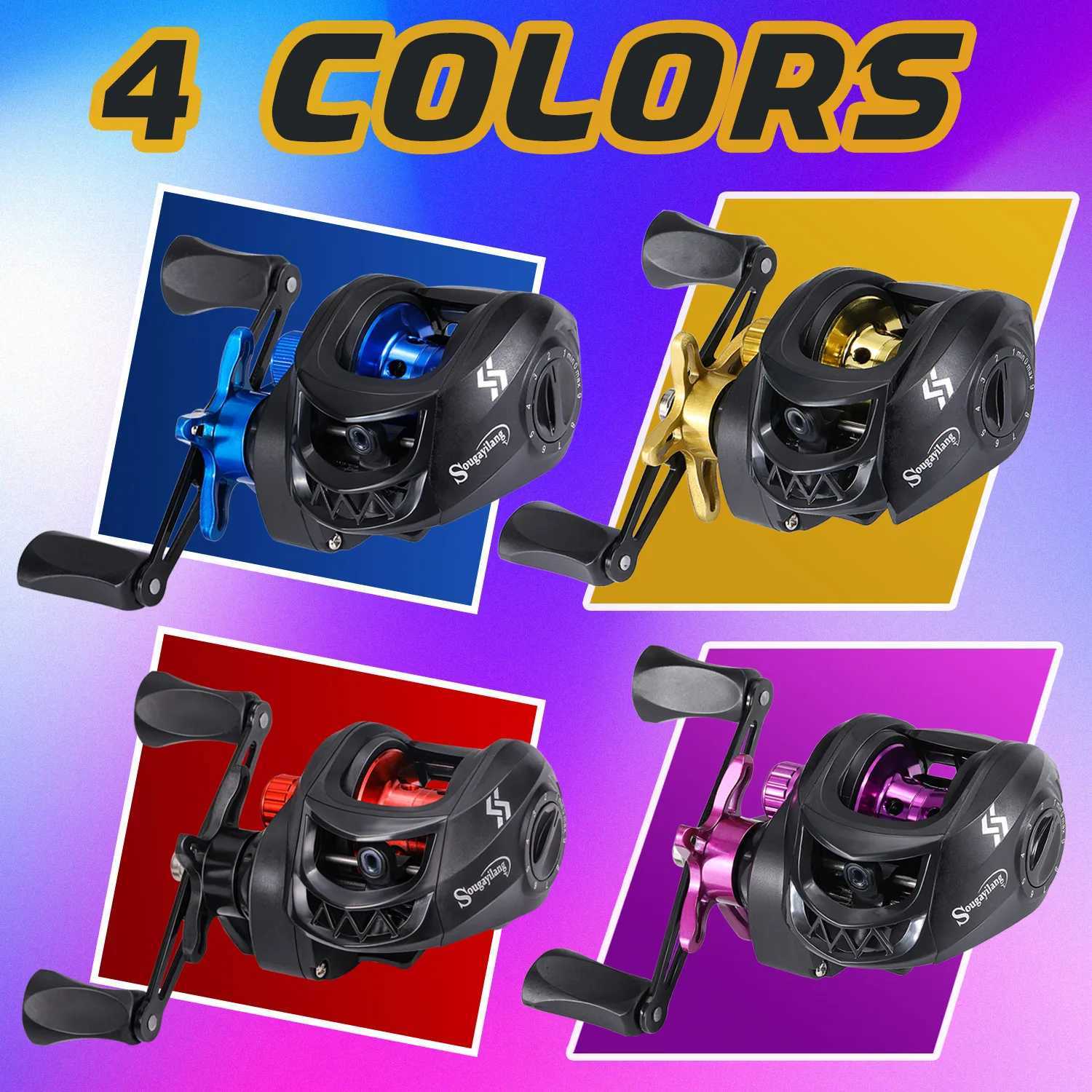 Sougayilang New Baitcasting Fishing Reel 7.2 1 High Speed Gear Ratio Max Drag 8kg Casting Reel for Trout Pike Bass Fishing PescaXJ241209