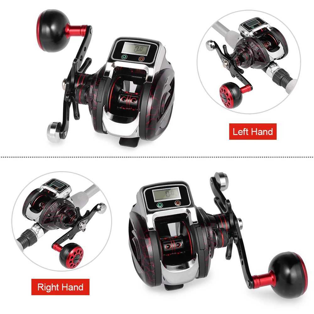 Full Metal 14+1BB ft / Right Fishing Reel with D Digital Display Ectronic Baitcasting Line Counter Reel 6.3 1 Casting ReelXJ241209