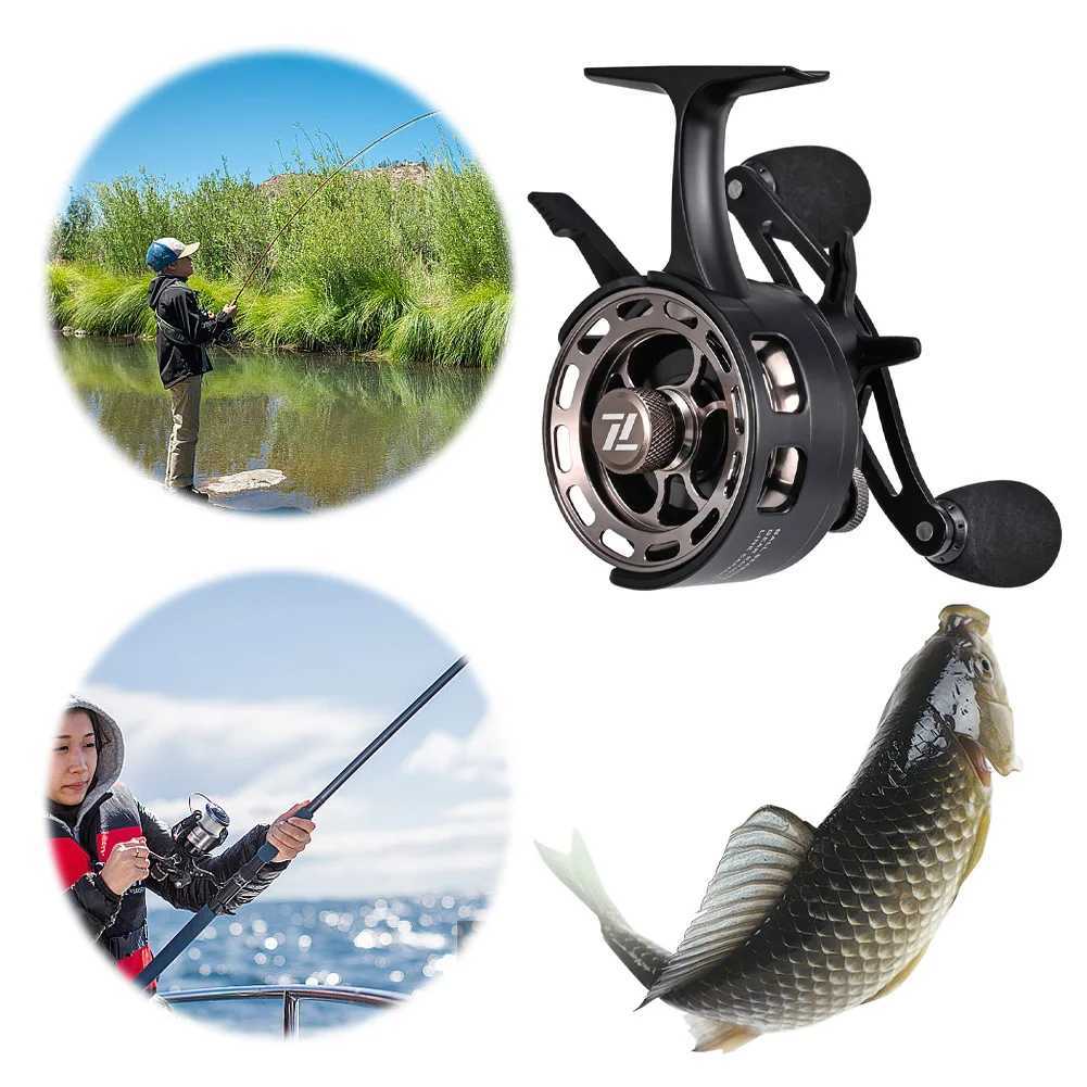 Ice Fishing Reel 3+1 Shielded BB Quick Rease Reel Drop Syst Inline Freespool Reel Winter Reel for Ice Fishing ToolsXJ241209