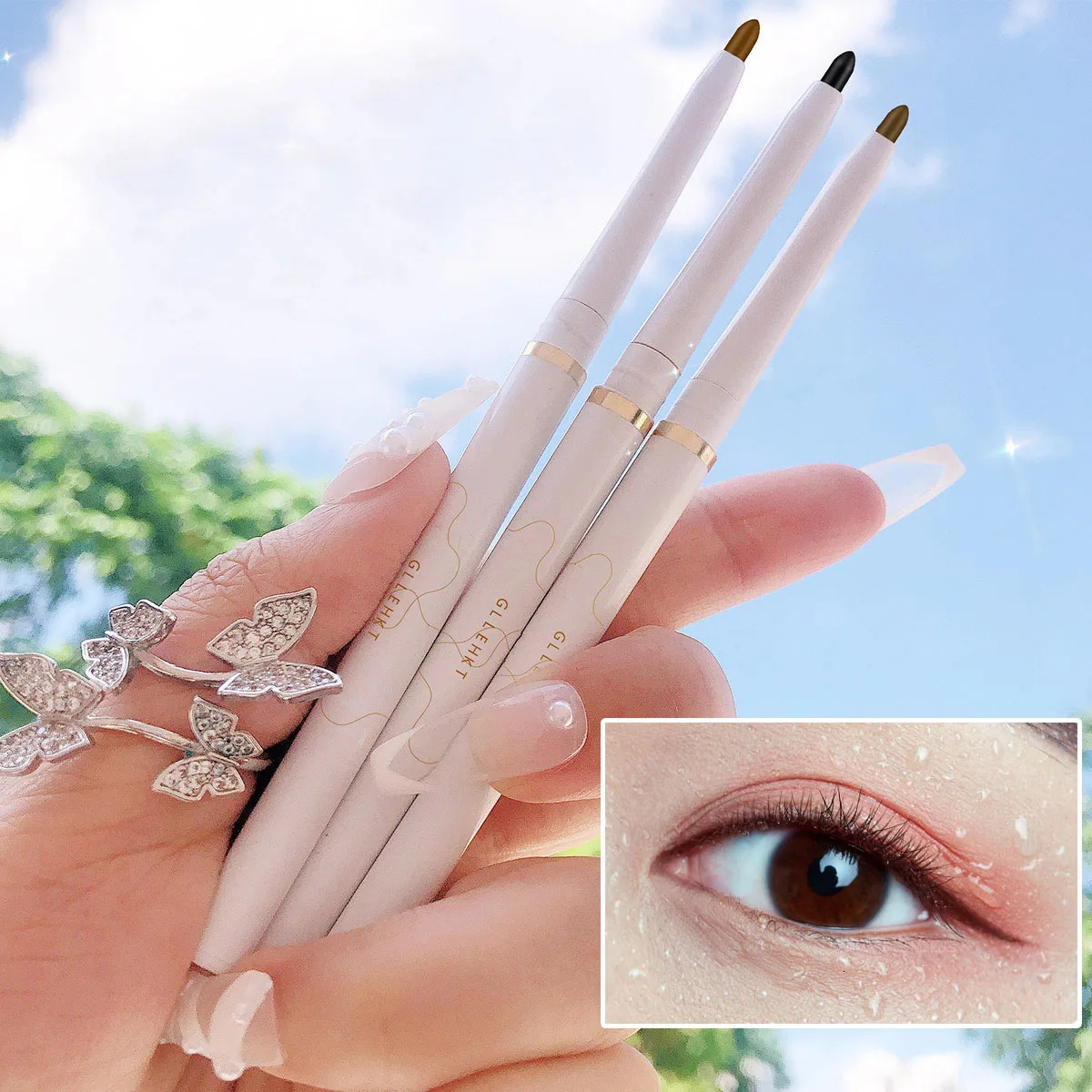 Waterproof Brown Ultra-thin Eyeliner Gel Pencil Quick Dry Smooth Eye Liner Long Last Lower Eyelash Pen Korean Makeup Cosmetics 241209