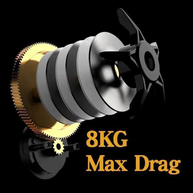 Ultra Light Baitcasting Fishing Reel with Max Drag of 8kg - Ideal for Bass and Pike Fishing TackXJ241209