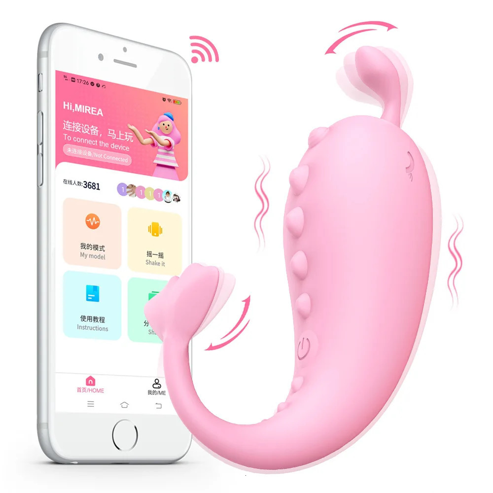 Wireless Whale Shape Mini Vibrator Eggs App Control Vibrator For Women Masturbate Strong Vibration Egg Adult Sex Toy 241209