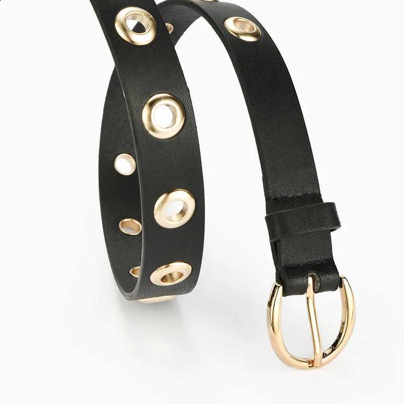 Punk Rock Belts for Women Luxury Brand Vintage High Quality Wan Waistband Fashion Studded Rivet Waist Working Strap DT143 X2506141