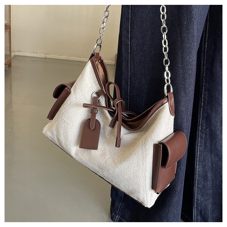 2025 Designer Free designer 3 shipping bag Shoulder Bags Canvas Splicing Large Capacity Tote black Underarm Bag Fashion