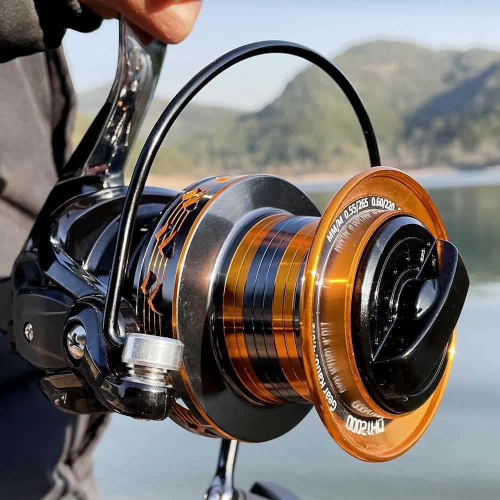 Fishing reel 12000 10000 9000 Metail line cup 30KG Max Drag Long Shot Saltwater Spinning Reel CoilXJ241209