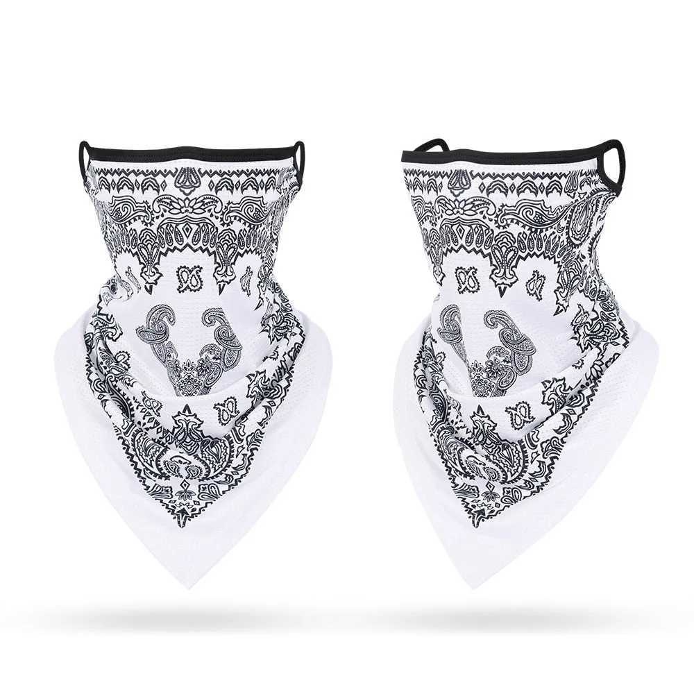 3pcsBlack White Red Bandanna Masks Earloops Mesh Breathable Paisley Bandana Triangle Face Neck Cover Balaclava Men Women ProtectiveXJ241209