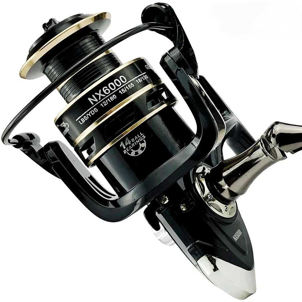2000 3000 4000 5000 6000 7000 Series Spinning Fishing Reel Sea Lure Long Cast Jigging Wheel 5.2 1/4.7 1 22LB Max Drag SaltwaterXJ241209