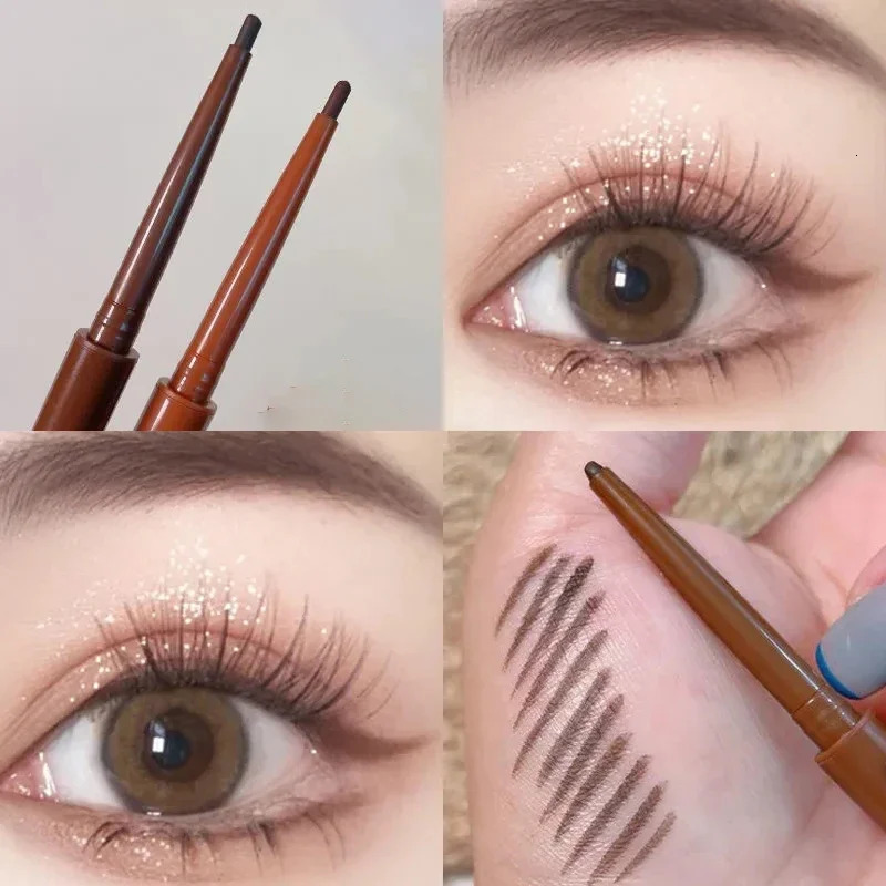Waterproof Eyeliner Gel Pencil Red Brown Lying Silkworm Pen Soft Easy Wear High Pigment Matte Eyeliner Lasting Shiny Eyes Makeup 241209