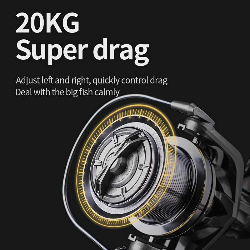 GLS Big Spinning Fishing Reel 8000 9000 10000 12000 14000 Reel Drag 20KG Powerful Reel Saltwater Fresh Water FishingXJ241209