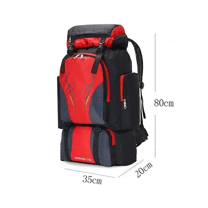 70L Travel Backpacks Outdoor Unisex Camping Backpack Men Tactics Sports Fishing Water proof 241209