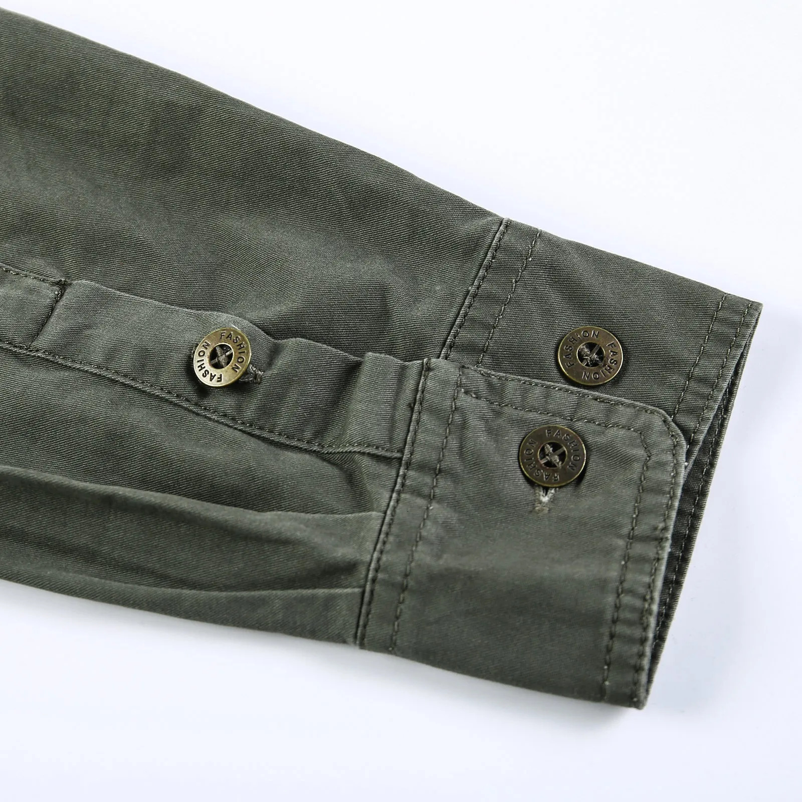 Commercial shirt Mens casual cotton Military BlueGreenKhaki Plus size 4XL Spring and Autumn long sleeved 241209