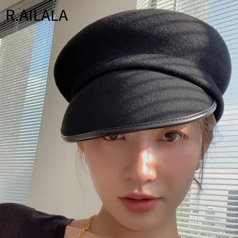 High quality Fedoras casual sboy retro beret wild octagonal hat retro ivy hat gorilla Gatsby flat hat female visual hat 241209