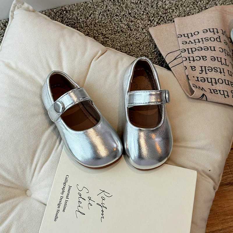 Baby Girls Mary Jane Shoes Princess Soft PU Leather Ballet Flats Child Fashion Round Toe Casual Toddler Shoes Gold Silver PinkXJ241209