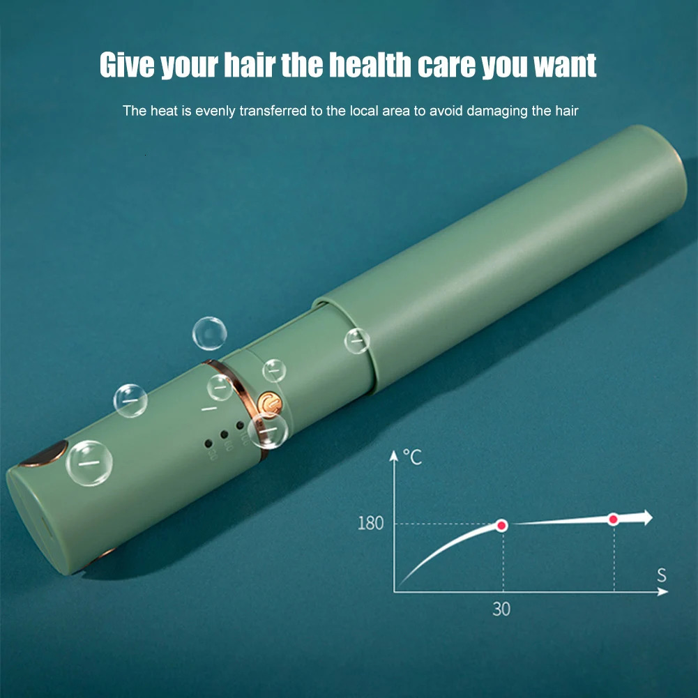 Wireless Portable Cordless Curling Iron Hair Curler USB Straightener Temperature Adjustable Mini Splint Styling Tool 241209